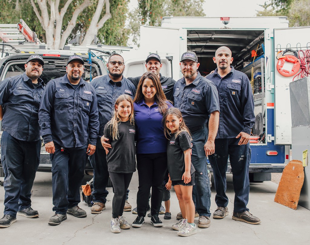 AirWorks technicians and family — the team Academy graduates join